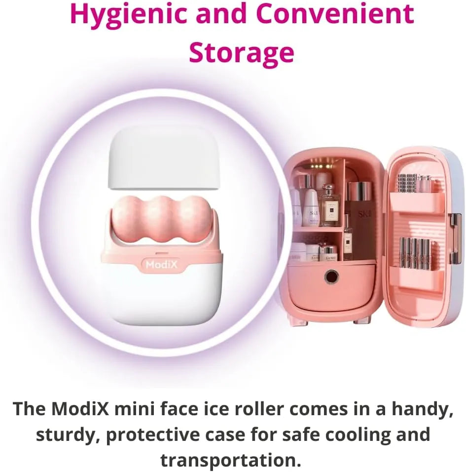 Travel Pink Ice Roller - Skin Care Tools Set