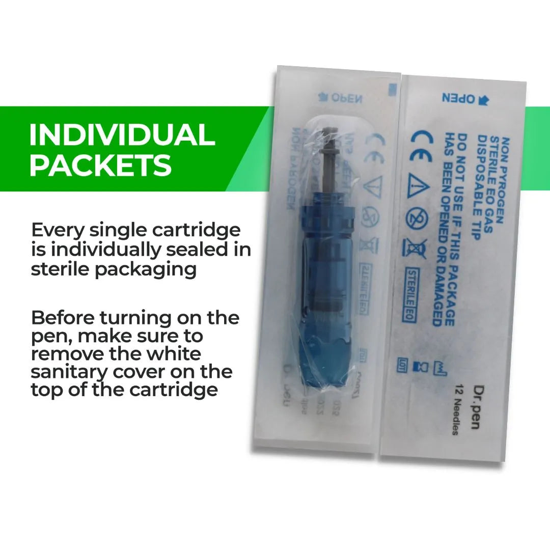 Dr. Pen M8S / A11 / A8S / A9 Cartridges - 10 Pack 12 Needles