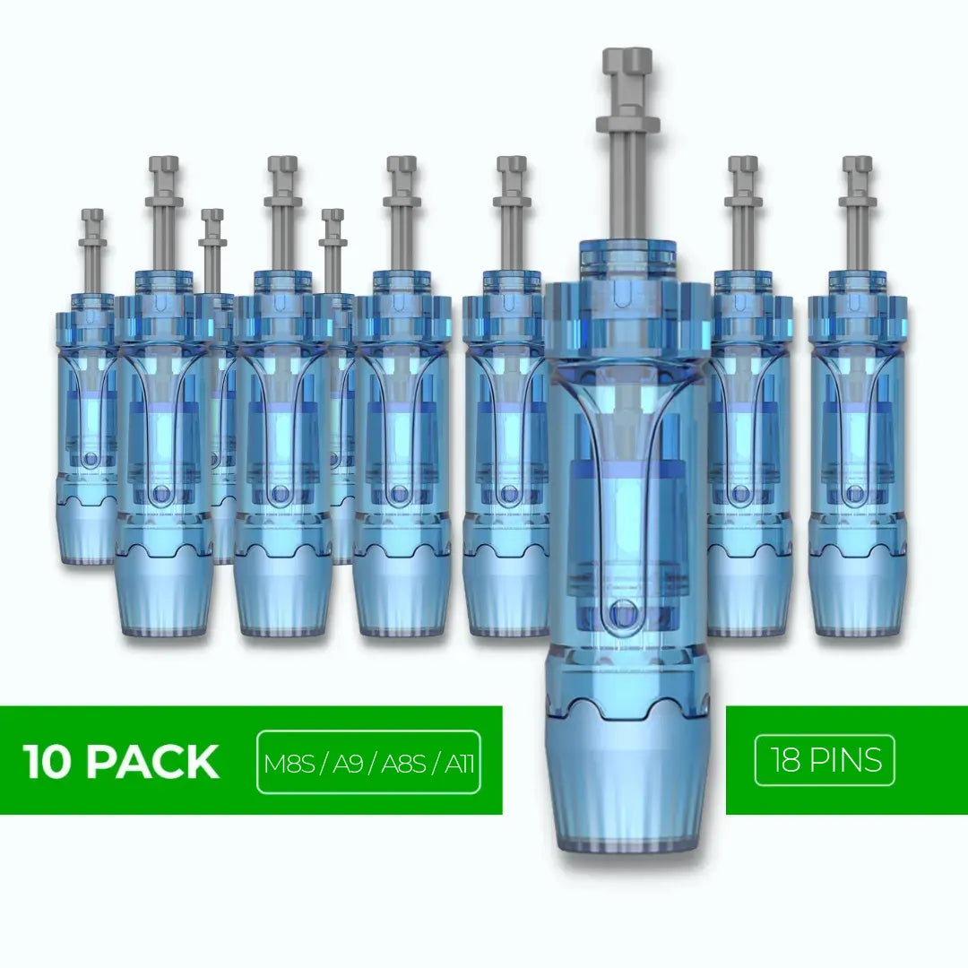 Dr. Pen M8S / A11 / A8S / A9 Cartridges - 10 Pack 18 Needles